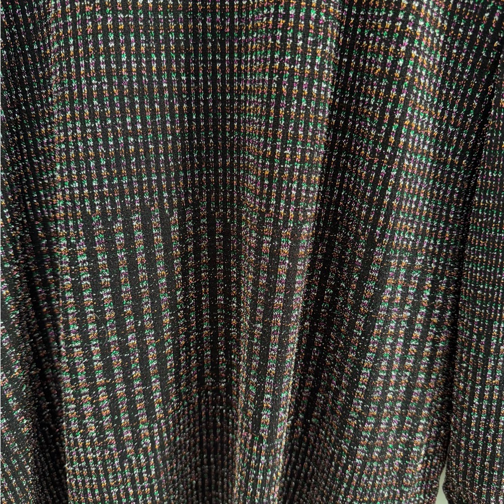 Festive Intro Lurex knit Multicolor Metallic crewneck top - Picture 6 of 7